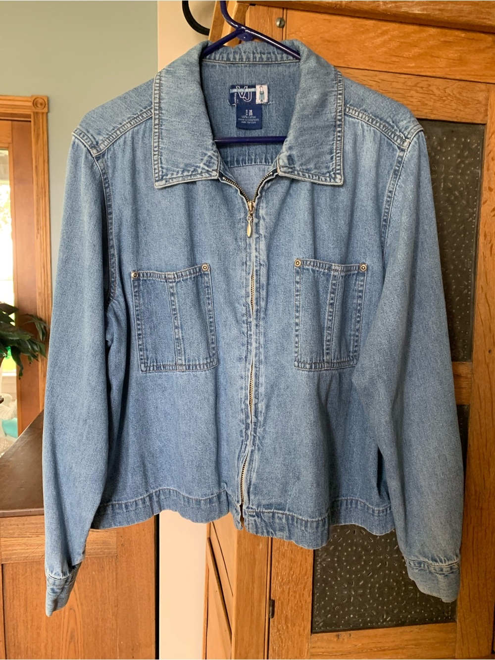Vintage 90s Venezia Jeans Denim Zip-Up Jacket - Plus Size 18/20